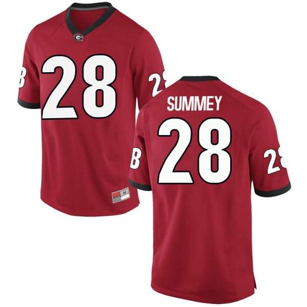Youth Georgia Bulldogs #28 Anthony Summey Red Game College NCAA Football Jersey QQR58M8M