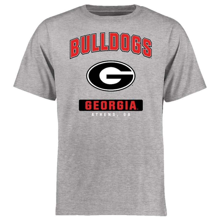 Men's Georgia Bulldogs Campus Ash Icon College NCAA Football T-Shirt QAA18M1F