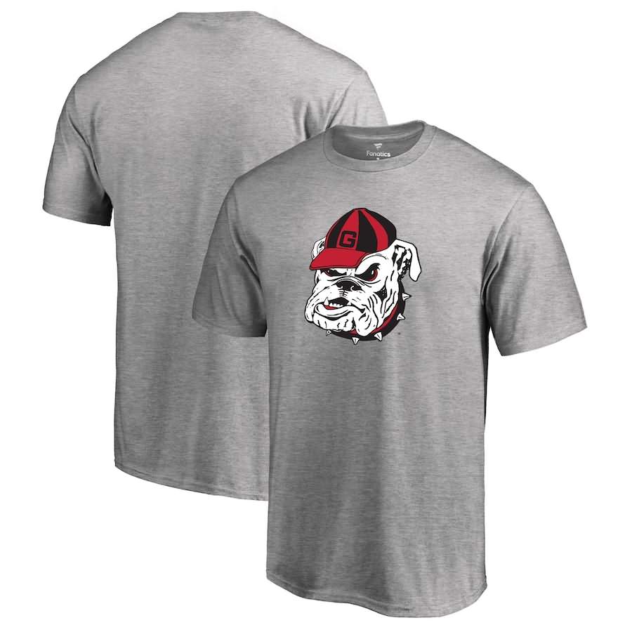 Men's Georgia Bulldogs Big & Tall Primary Ash Logo College NCAA Football T-Shirt BFG63M3R