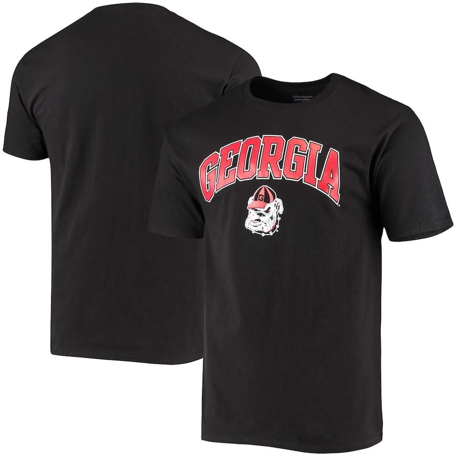 Men's Georgia Bulldogs Black Champion Classic Campus College NCAA Football T-Shirt NFI65M0K