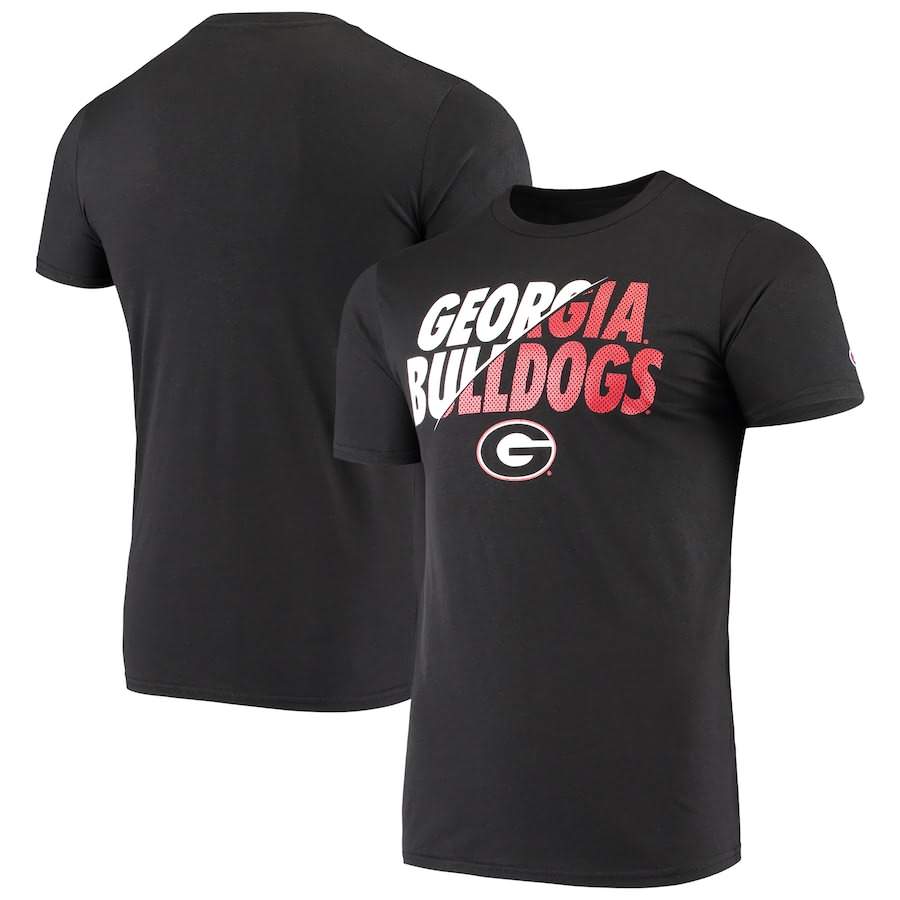 Men's Georgia Bulldogs Black Champion Game Ready College NCAA Football T-Shirt EAO37M2H