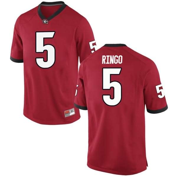 Men's Georgia Bulldogs #5 Kelee Ringo Red Game College NCAA Football Jersey WFT51M7J