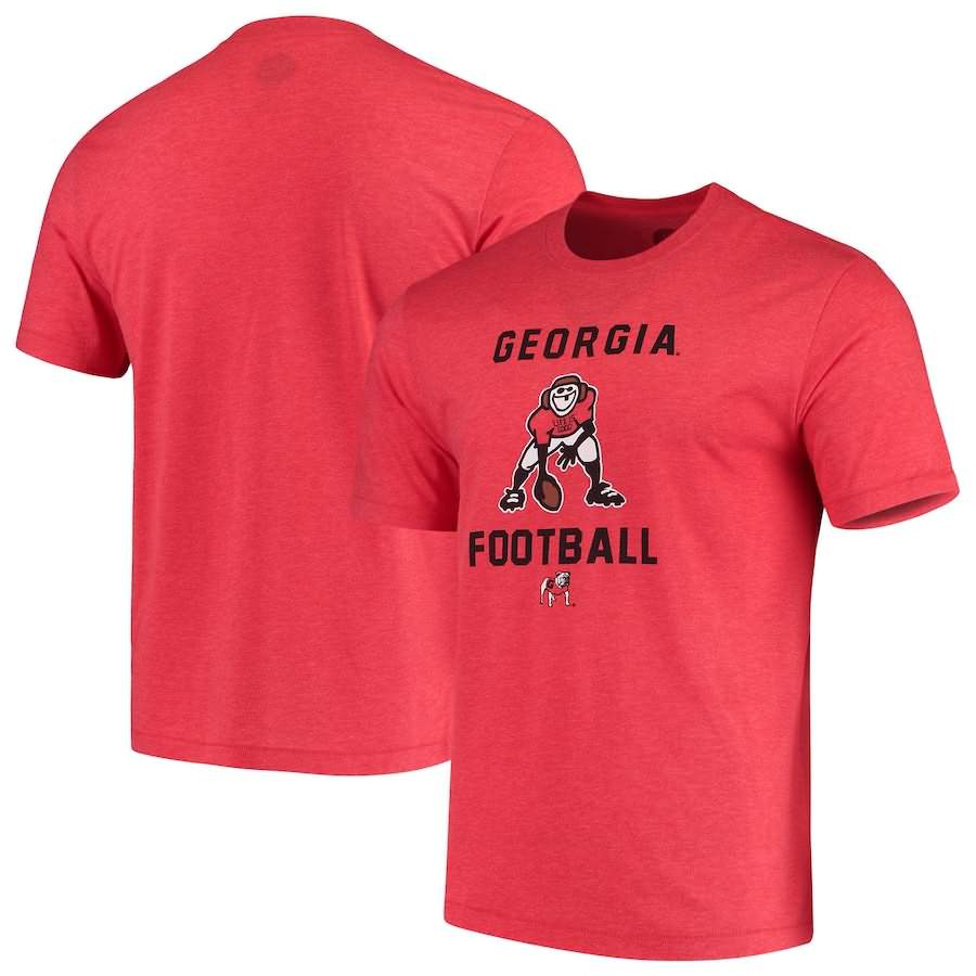Men's Georgia Bulldogs Red Life is Good Football Jake College NCAA Football T-Shirt VVD51M5L