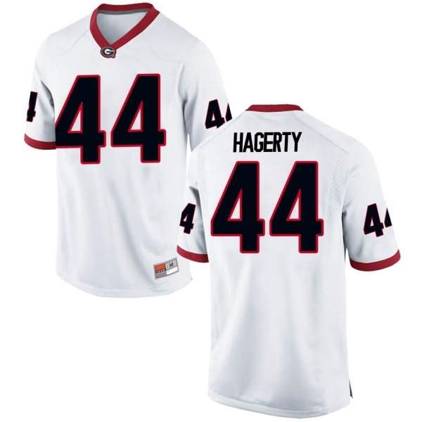 Men's Georgia Bulldogs #94 Michael Hagerty White Replica College NCAA Football Jersey BPB00M0A