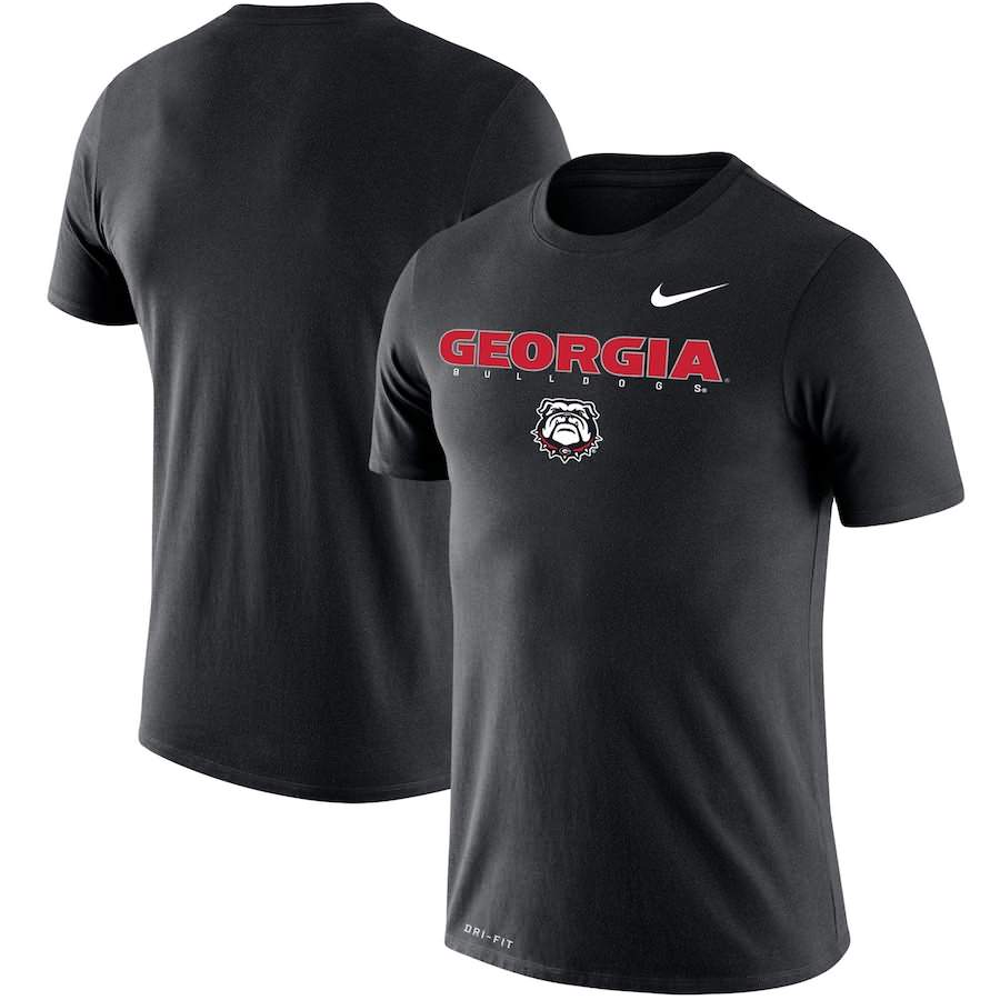 Men's Georgia Bulldogs Big & Tall Legend Facility Performance Black College NCAA Football T-Shirt JSU32M7N