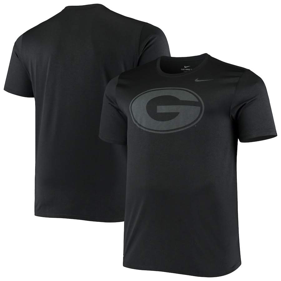 Men's Georgia Bulldogs Big & Tall Legend Tonal Performance Black College NCAA Football T-Shirt ZSY27M1S