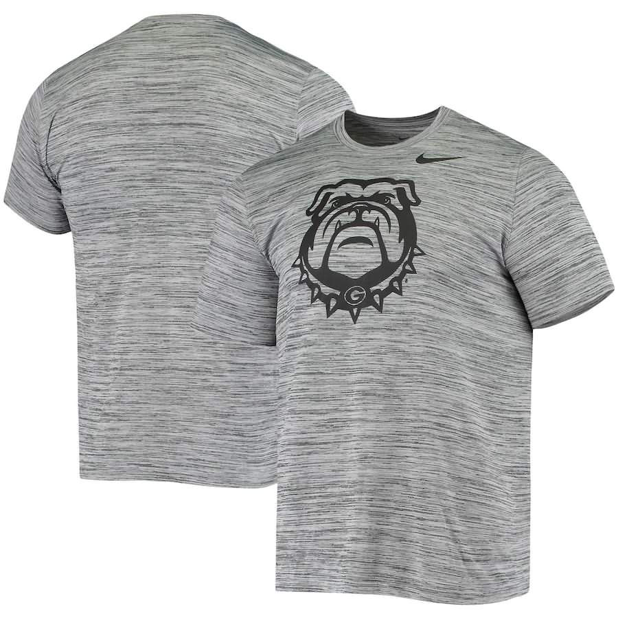 Men's Georgia Bulldogs Tonal Velocity Legend Performance Gray College NCAA Football T-Shirt LBZ50M0G