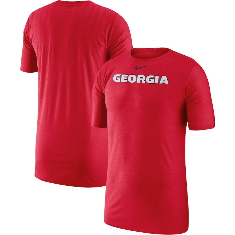 Men's Georgia Bulldogs 2018 Sideline Player Performance Top Red College NCAA Football T-Shirt NQT50M8S