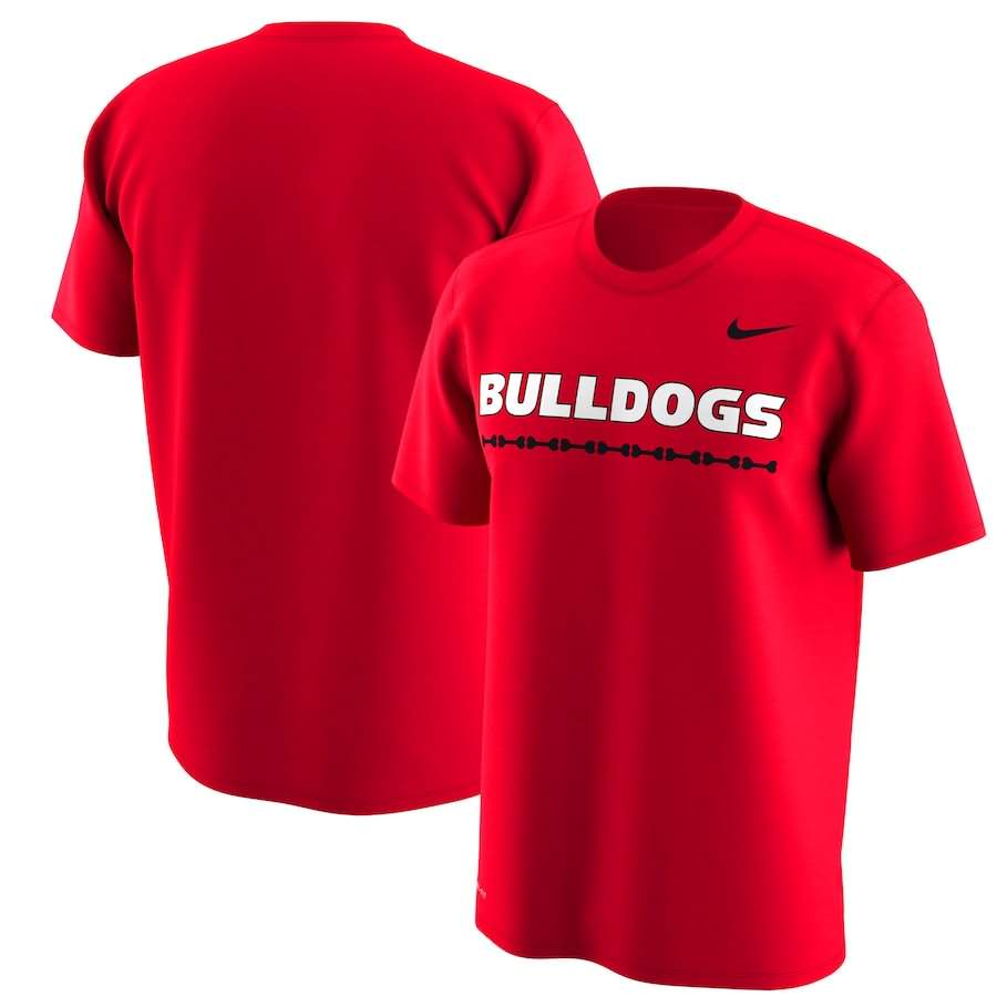 Men's Georgia Bulldogs Week Zero Trainer Hook Performance Red College NCAA Football T-Shirt OIW20M2M