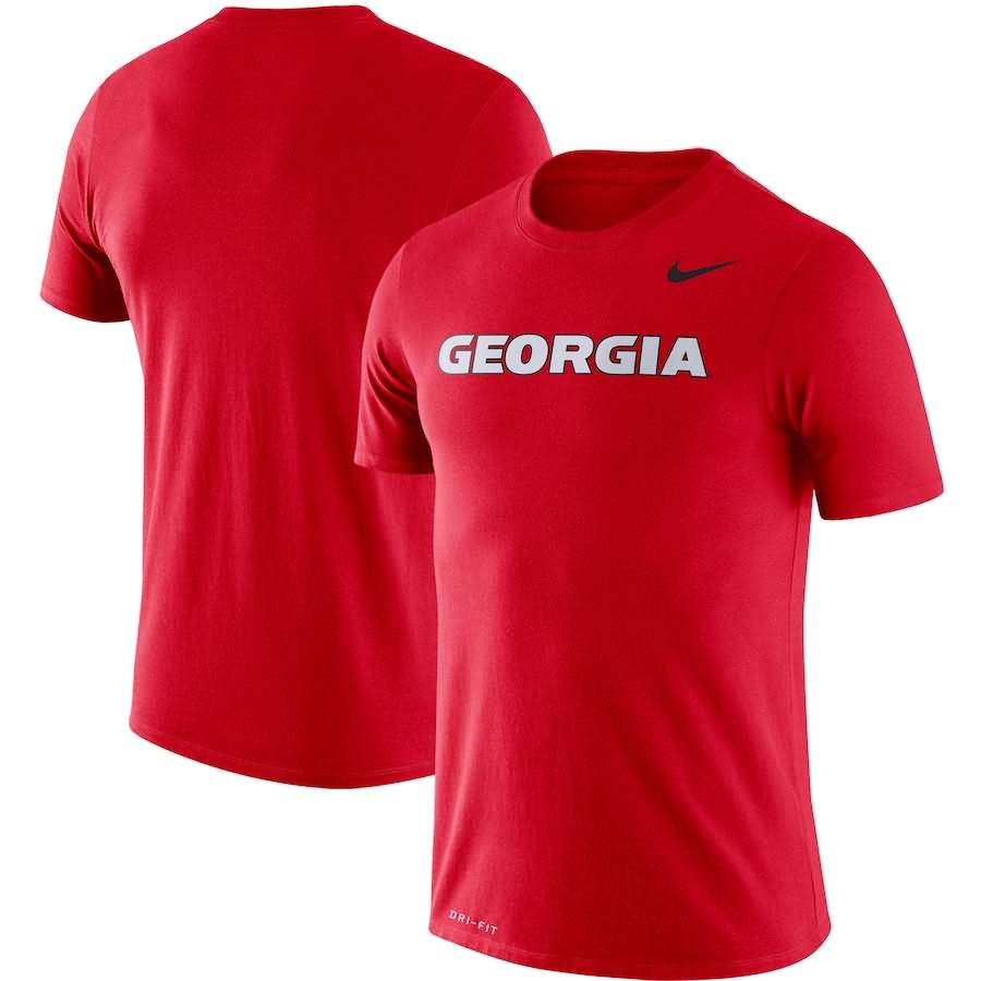 Men's Georgia Bulldogs Wordmark Legend Performance Red College NCAA Football T-Shirt HAB01M5H