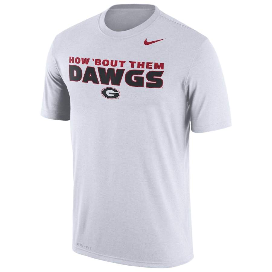 Men's Georgia Bulldogs Legend Authentic Local Dri-FIT White College NCAA Football T-Shirt ULR36M4U