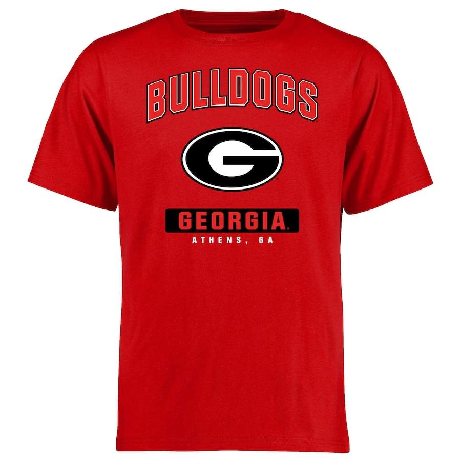 Men's Georgia Bulldogs Big & Tall Red Icon Campus College NCAA Football T-Shirt EXV46M0Z