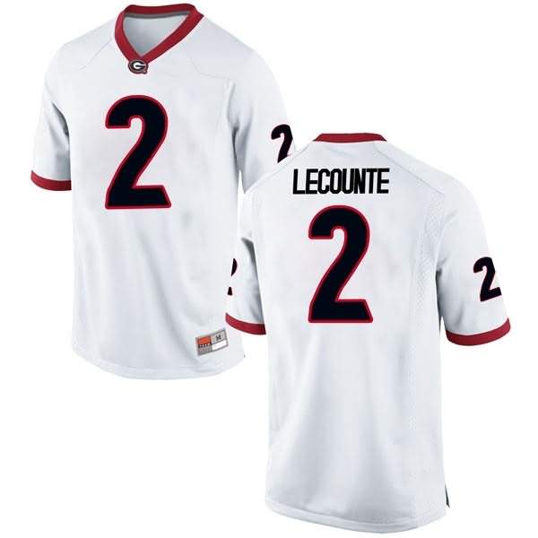 Men's Georgia Bulldogs #2 Richard LeCounte White Replica College NCAA Football Jersey XCQ44M1Y