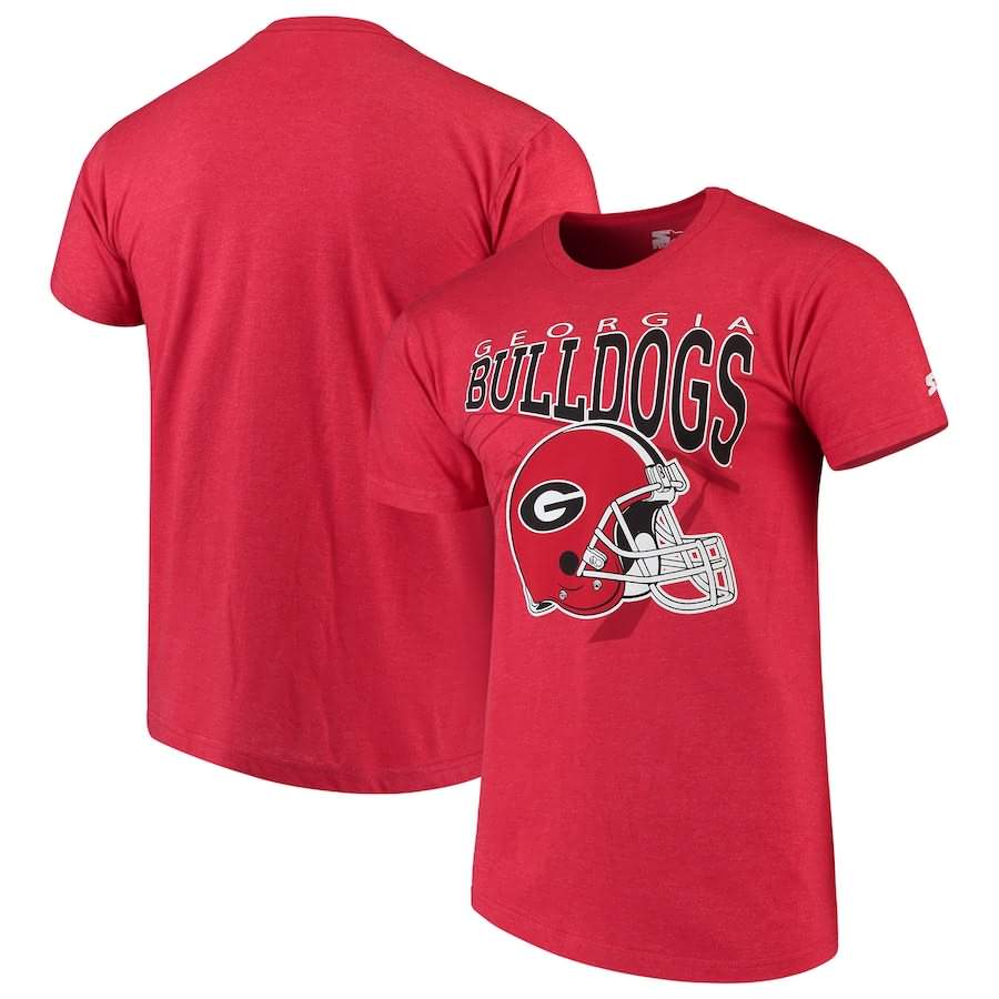 Men's Georgia Bulldogs Red Starter Sluggo College NCAA Football T-Shirt DWZ50M2J