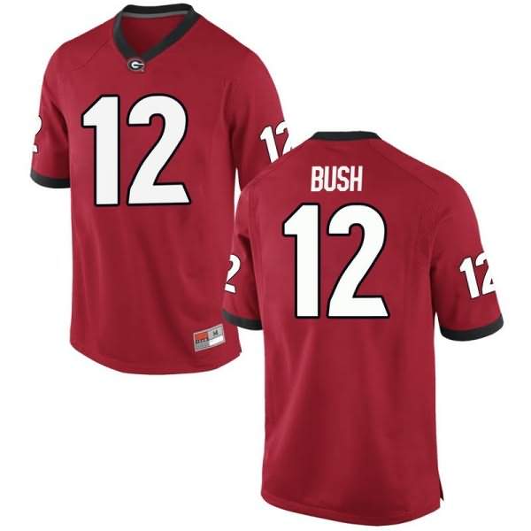 Men's Georgia Bulldogs #12 Tommy Bush Red Game College NCAA Football Jersey RBO24M8D