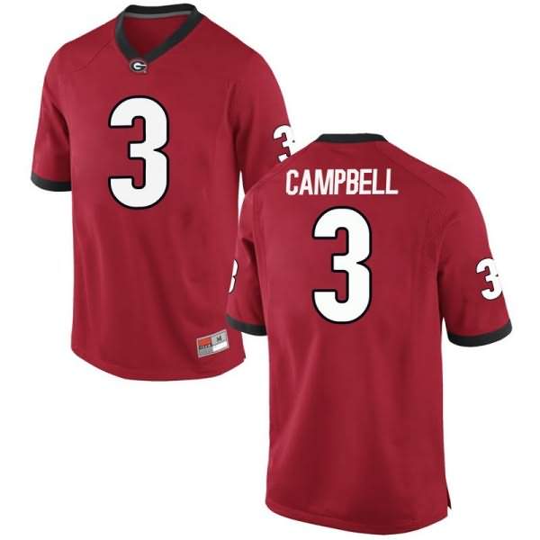 Men's Georgia Bulldogs #3 Tyson Campbell Red Replica College NCAA Football Jersey LLP35M7Z