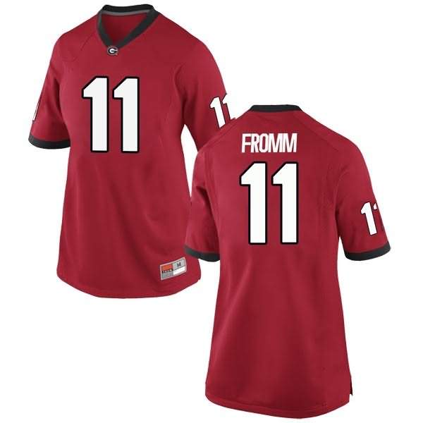Women's Georgia Bulldogs #11 Jake Fromm Red Game College NCAA Football Jersey FQP60M1H