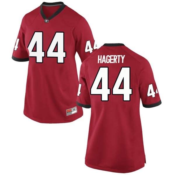 Women's Georgia Bulldogs #94 Michael Hagerty Red Game College NCAA Football Jersey STN66M3K
