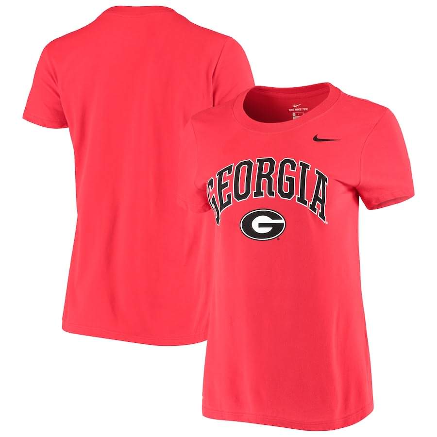 Women's Georgia Bulldogs Arch Performance Red College NCAA Football T-Shirt HMT77M8Y