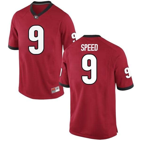 Youth Georgia Bulldogs #9 Ameer Speed Red Game College NCAA Football Jersey AUE35M6E