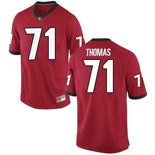 Youth Georgia Bulldogs #71 Andrew Thomas Red Game College NCAA Football Jersey IDW15M7O