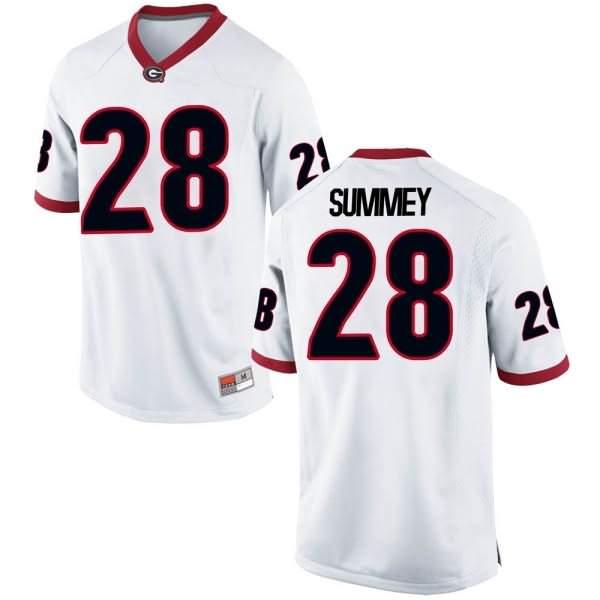 Youth Georgia Bulldogs #28 Anthony Summey White Game College NCAA Football Jersey PDT84M8C