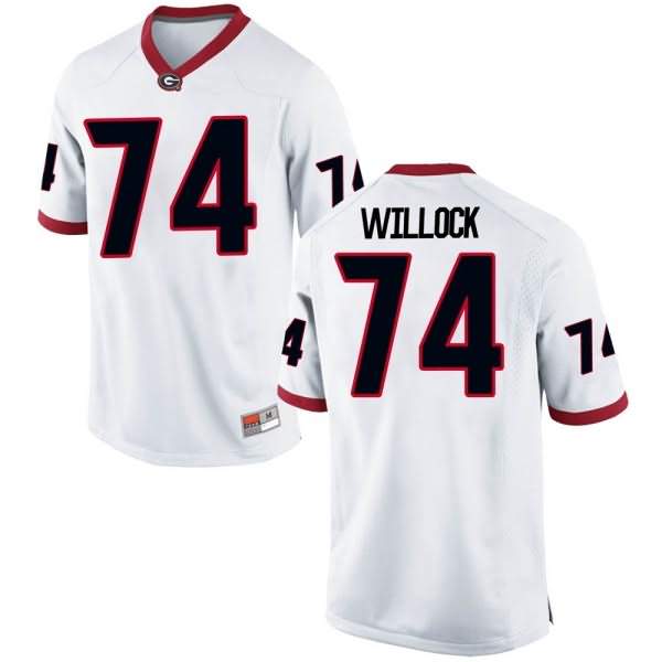 Youth Georgia Bulldogs #74 Ben Cleveland White Game College NCAA Football Jersey MPD31M8R