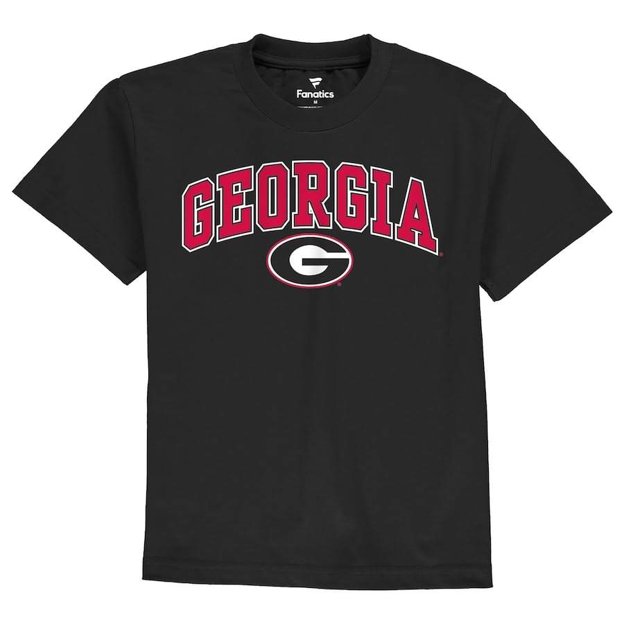 Youth Georgia Bulldogs Campus Black College NCAA Football T-Shirt RCJ88M5R