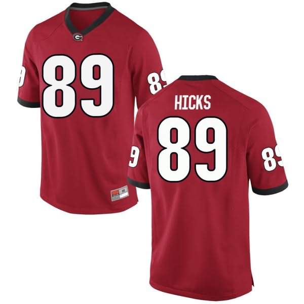 Youth Georgia Bulldogs #89 Braxton Hicks Red Game College NCAA Football Jersey HNP70M3S
