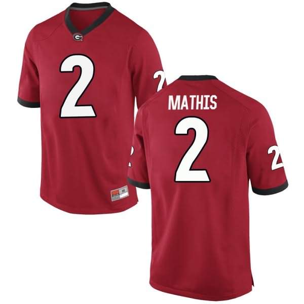 Youth Georgia Bulldogs #2 D'Wan Mathis Red Game College NCAA Football Jersey DYC65M3C
