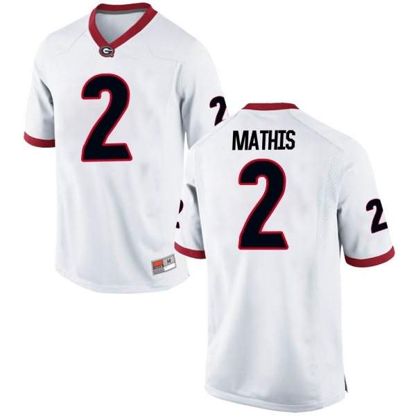 Youth Georgia Bulldogs #2 D'Wan Mathis White Game College NCAA Football Jersey OXP20M5X