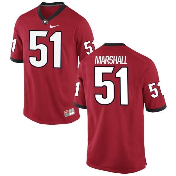 Youth Georgia Bulldogs #51 David Marshall Red Limited College NCAA Football Jersey HNX17M7D