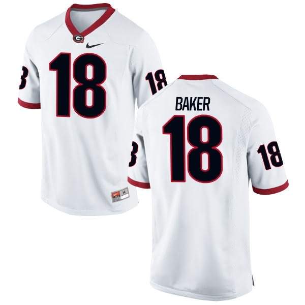 Youth Georgia Bulldogs #18 Deandre Baker White Game College NCAA Football Jersey AUI42M2G