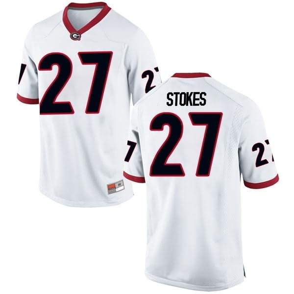 Youth Georgia Bulldogs #27 Eric Stokes White Game College NCAA Football Jersey UDL21M3A