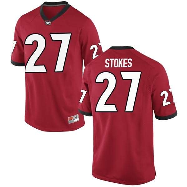 Youth Georgia Bulldogs #27 Eric Stokes Red Replica College NCAA Football Jersey TLR51M5T