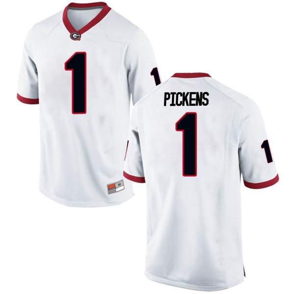 Youth Georgia Bulldogs #1 George Pickens White Game College NCAA Football Jersey REF16M3C
