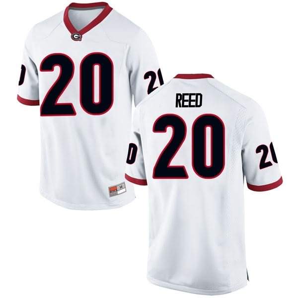 Youth Georgia Bulldogs #20 J.R. Reed White Game College NCAA Football Jersey VGX51M4D