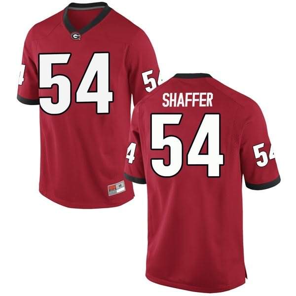 Youth Georgia Bulldogs #54 Justin Shaffer Red Game College NCAA Football Jersey MZK55M8K