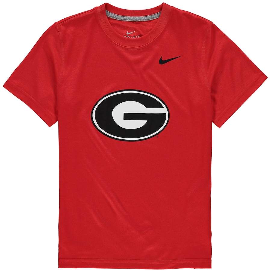 Youth Georgia Bulldogs Logo Red Legend Dri-FIT College NCAA Football T-Shirt HLQ31M7L