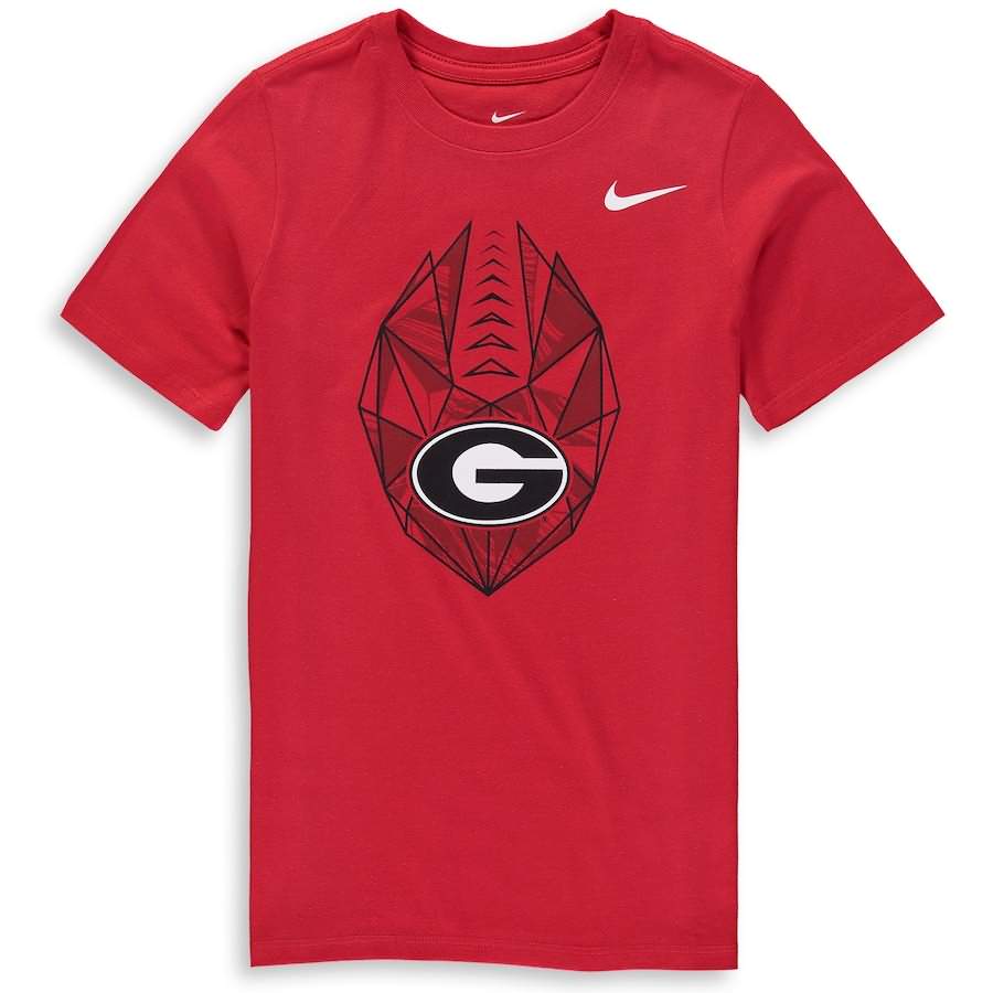 Youth Georgia Bulldogs Team Red Icon College NCAA Football T-Shirt EYS33M4K