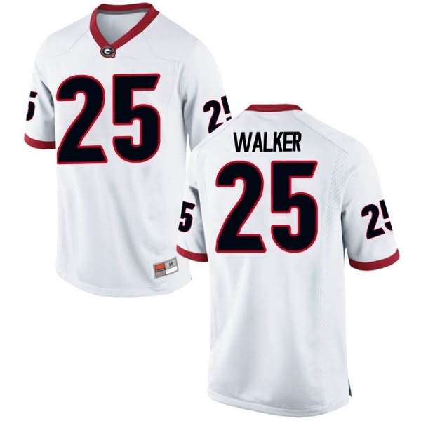 Youth Georgia Bulldogs #25 Quay Walker White Game College NCAA Football Jersey EDR54M2A