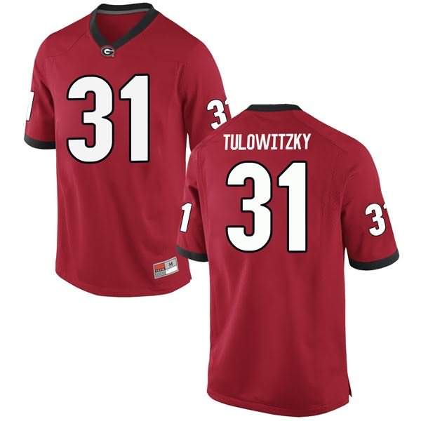 Youth Georgia Bulldogs #31 Reid Tulowitzky Red Game College NCAA Football Jersey AHO53M7P