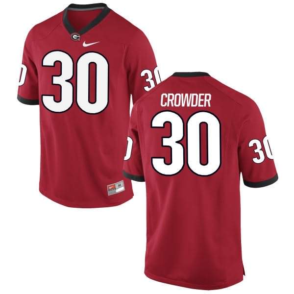 Youth Georgia Bulldogs #30 Tae Crowder Red Authentic College NCAA Football Jersey KTK24M6R